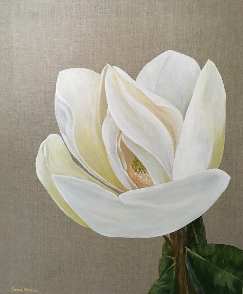 White Blossom on Linen